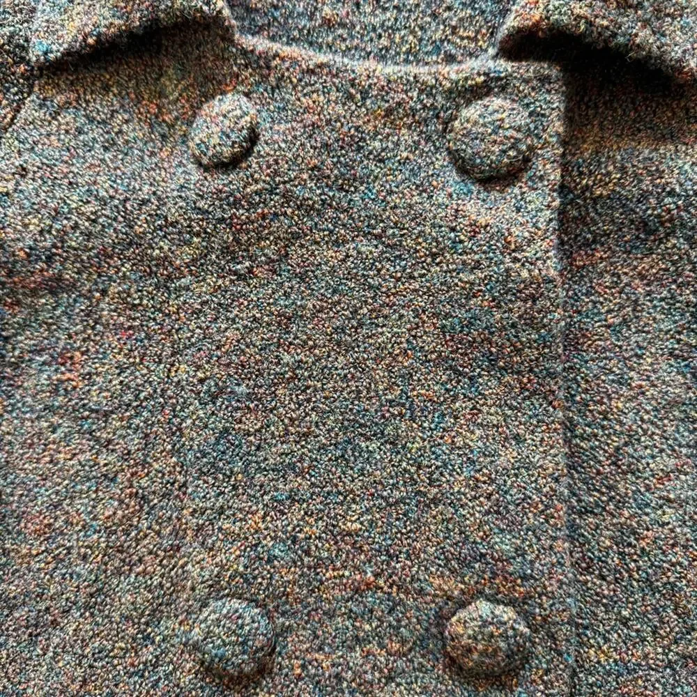 Girls Boulce Knit Brown Double Breasted Sweater  Cardigan Flecks Approx. Size 12
